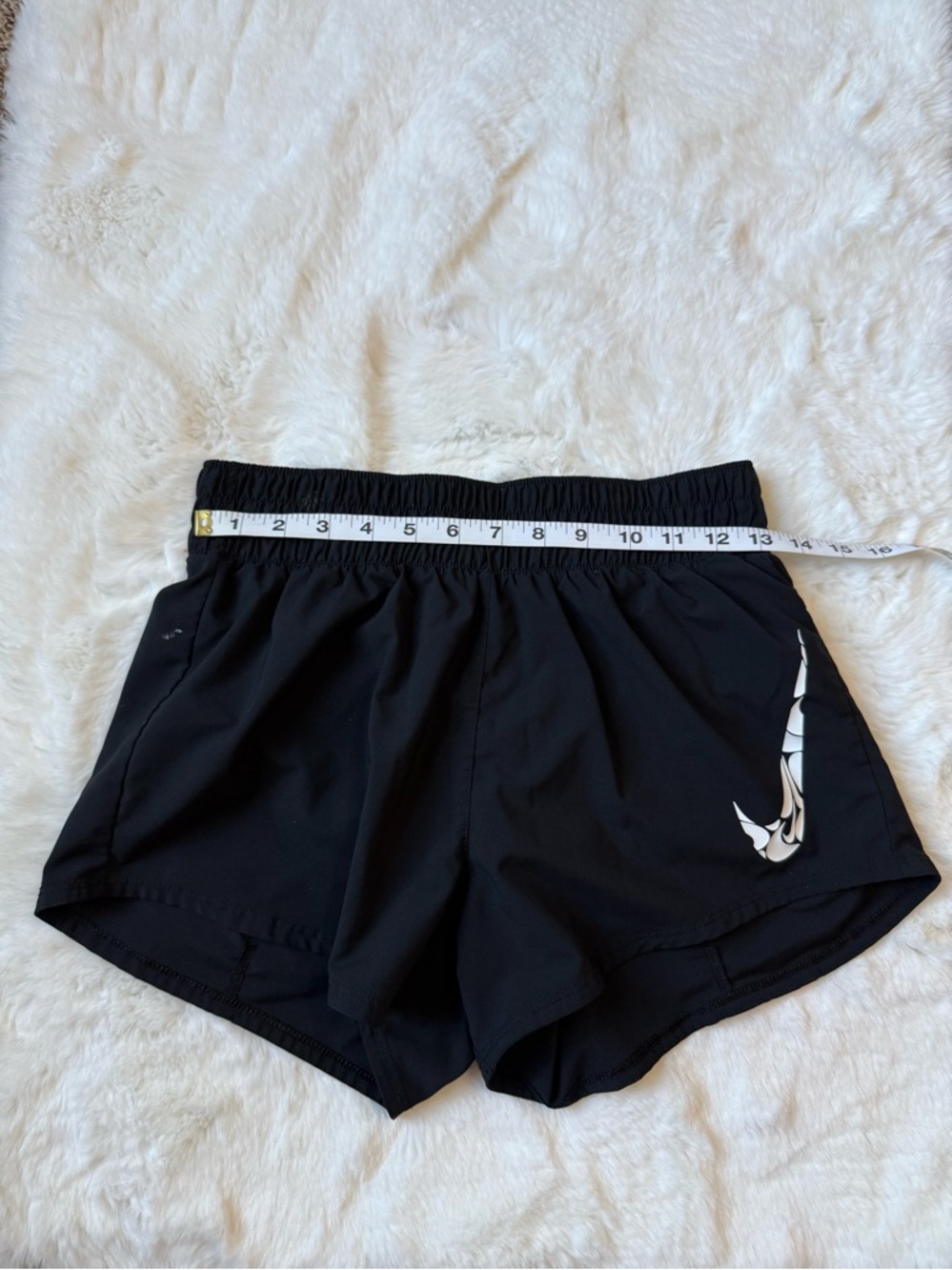 Nike One Swoosh HBR Dri-Fit Black Brief-Lined Running Shorts Women's S Small